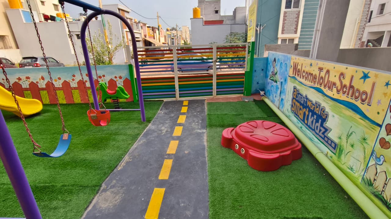 Lush Turf Playground & Roadway
